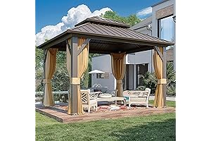 MELLCOM 10' x 12' Cheap Hardtop Gazebo