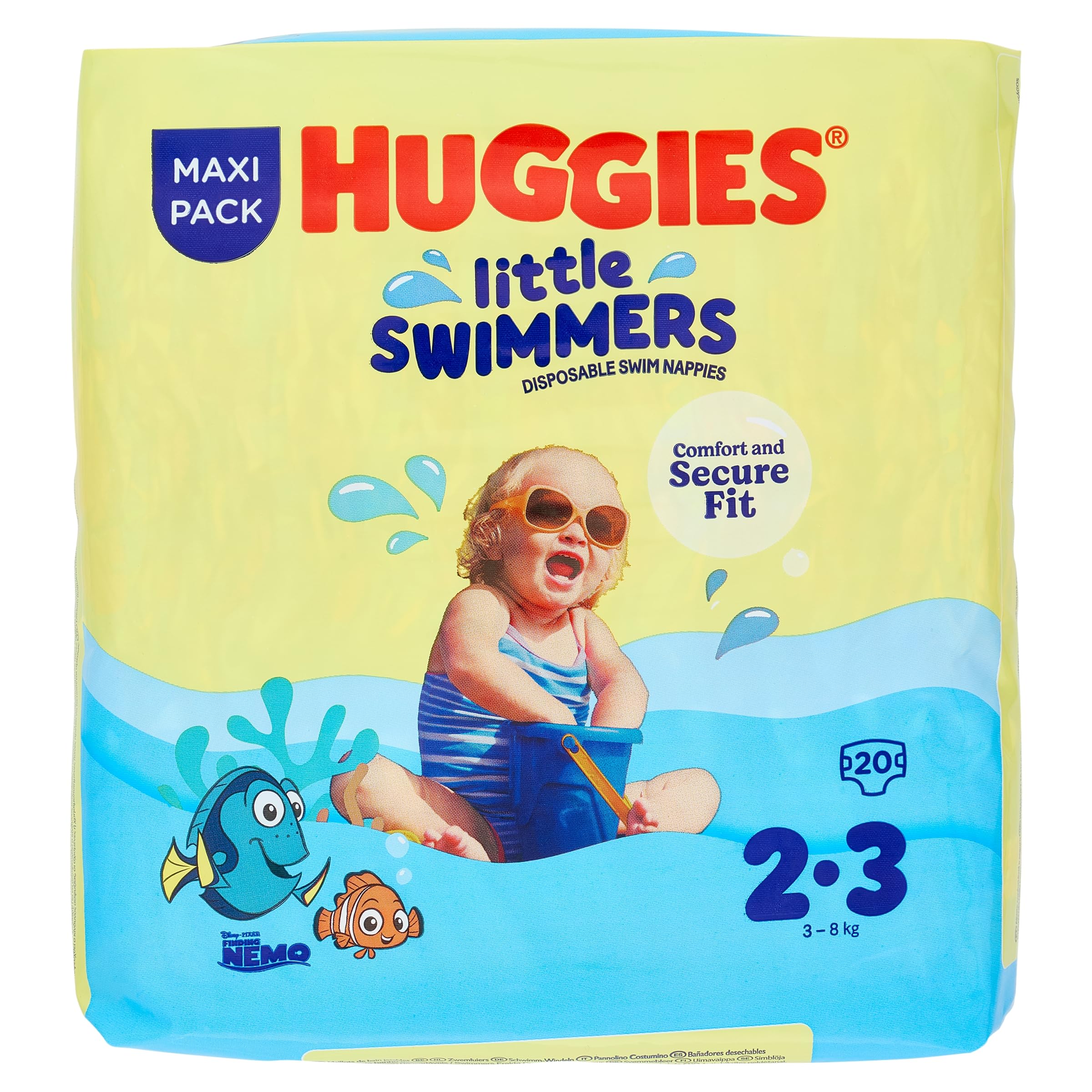 Huggies Little Swimmers Nappies, Size 2-3 (3-8 kg), 1 Pack of 20