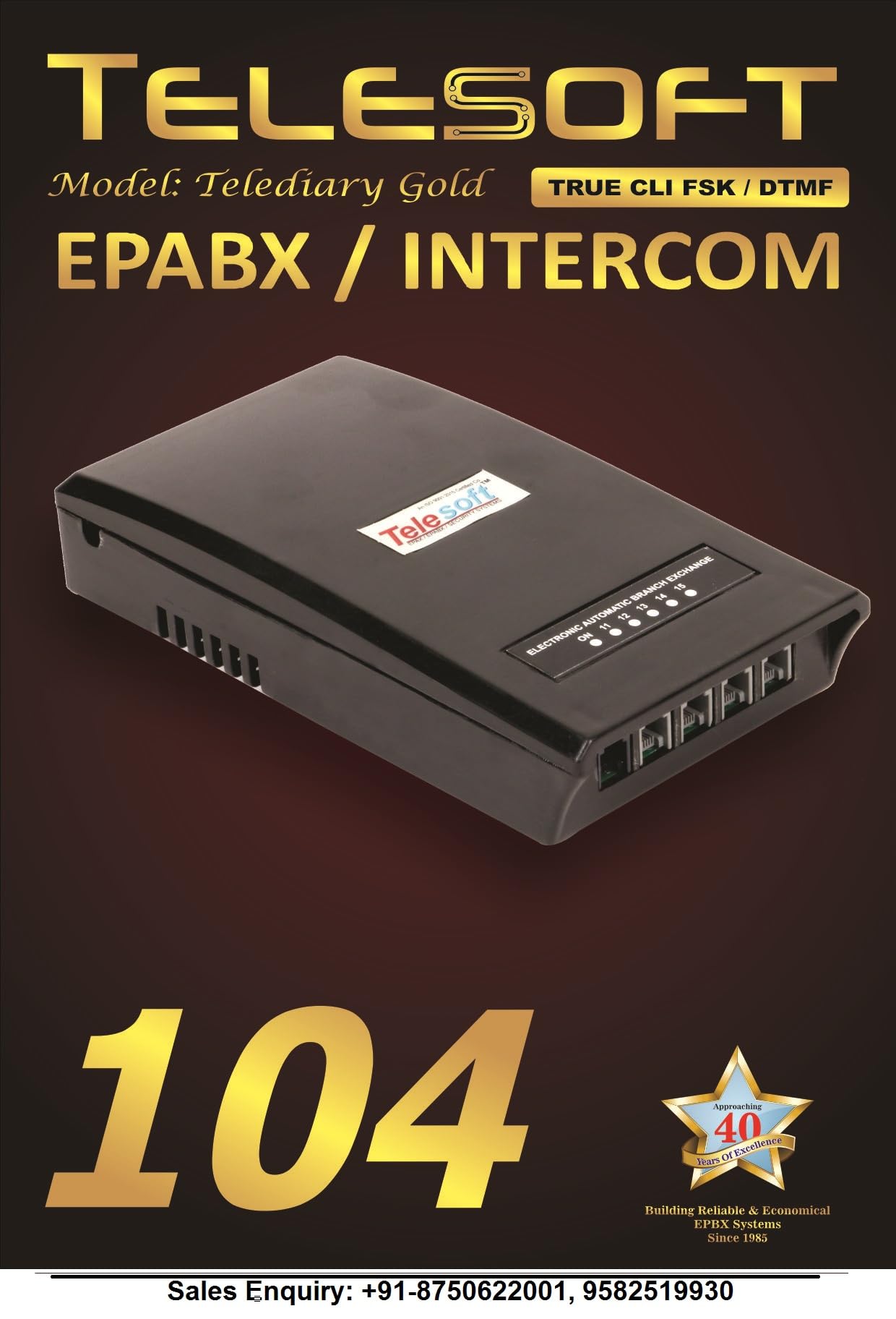 TDX-104 EPABX Intercom System, 1 CO Line and 4 Intercom Extensions, Wired Telephone Exchange Unit for Internal Calling, Office, Shop, Clinic, Reception and Small Business Communication-image-39