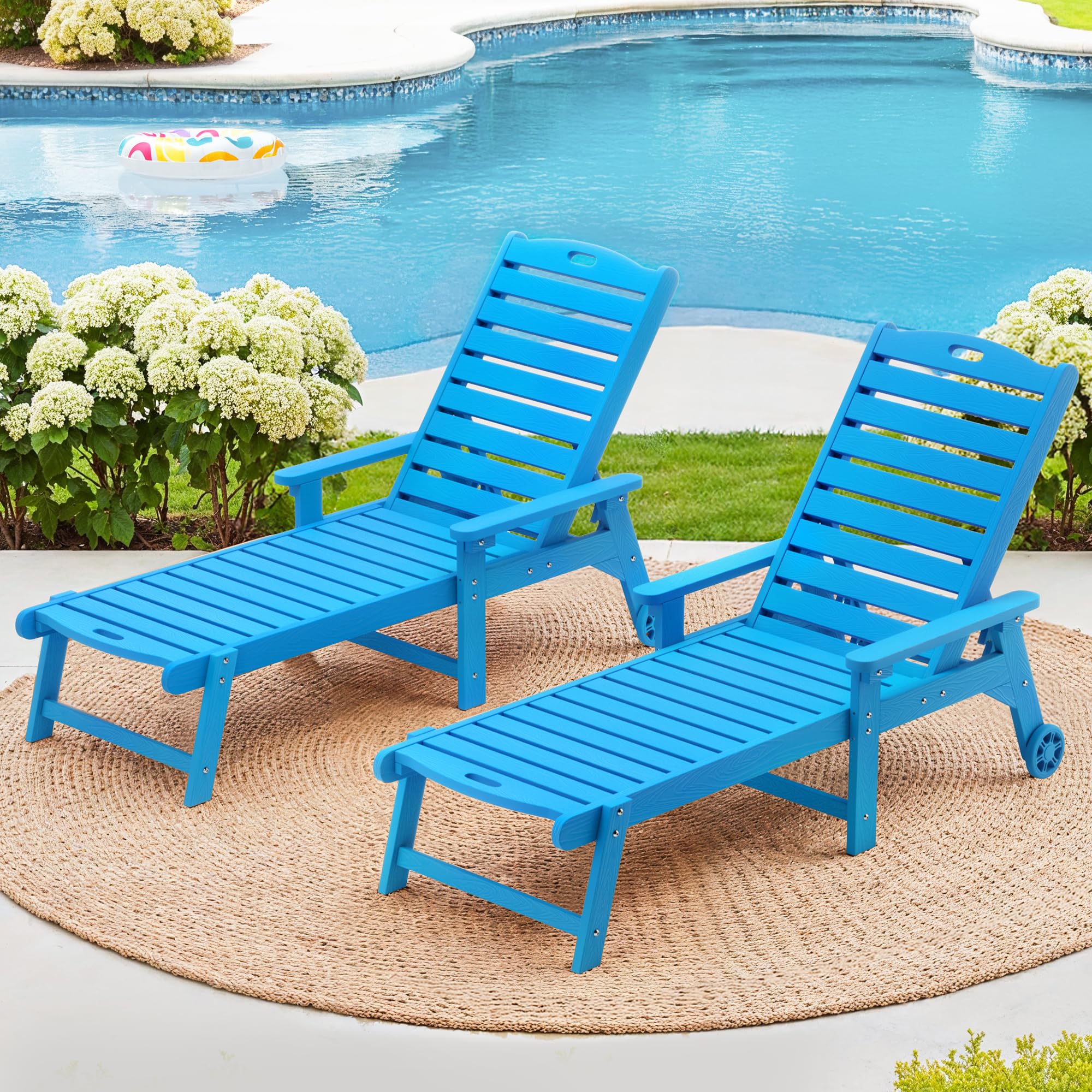 Amazon.com : LUE BONA Outdoor Chaise Lounge Chairs Set of 2, 79