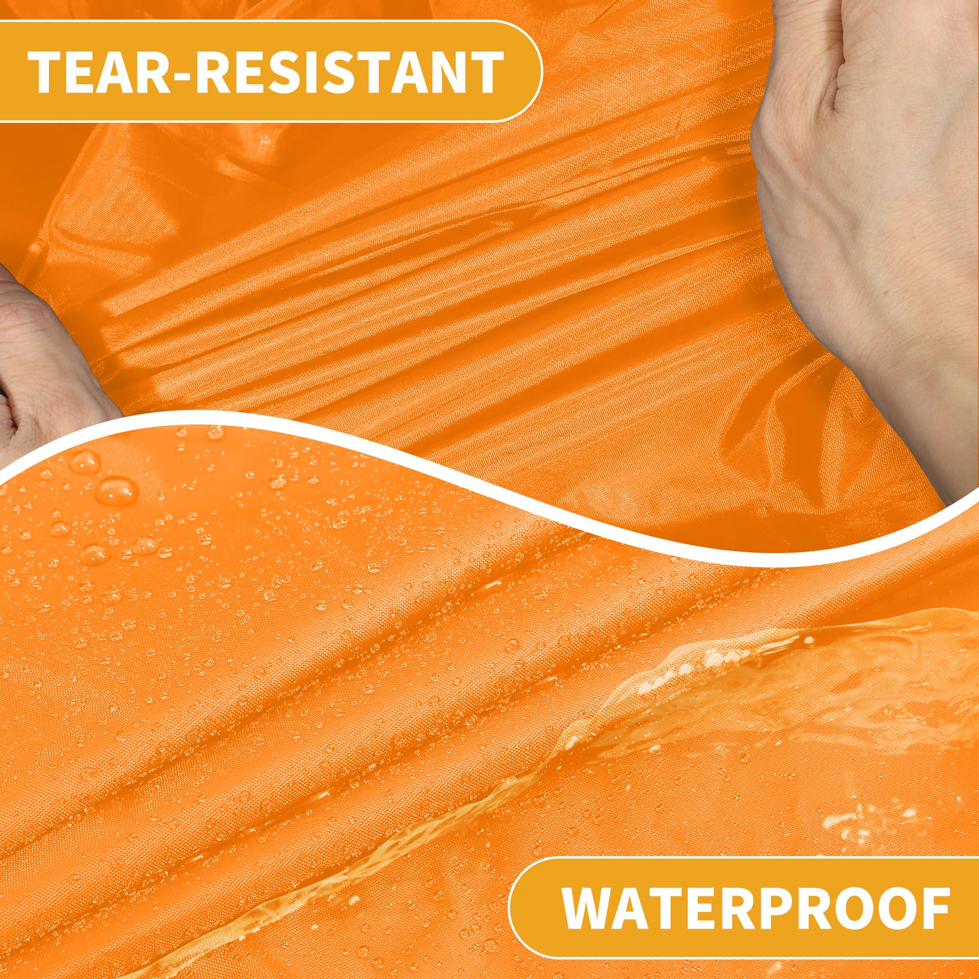 Funda De Coche Impermeable para Todo Clima Exterior Automotriz Protección Solar Anti-UV Lluvia Completa para Smart Fortwo 210D-Pu Naranja con Franjas Reflectantes.