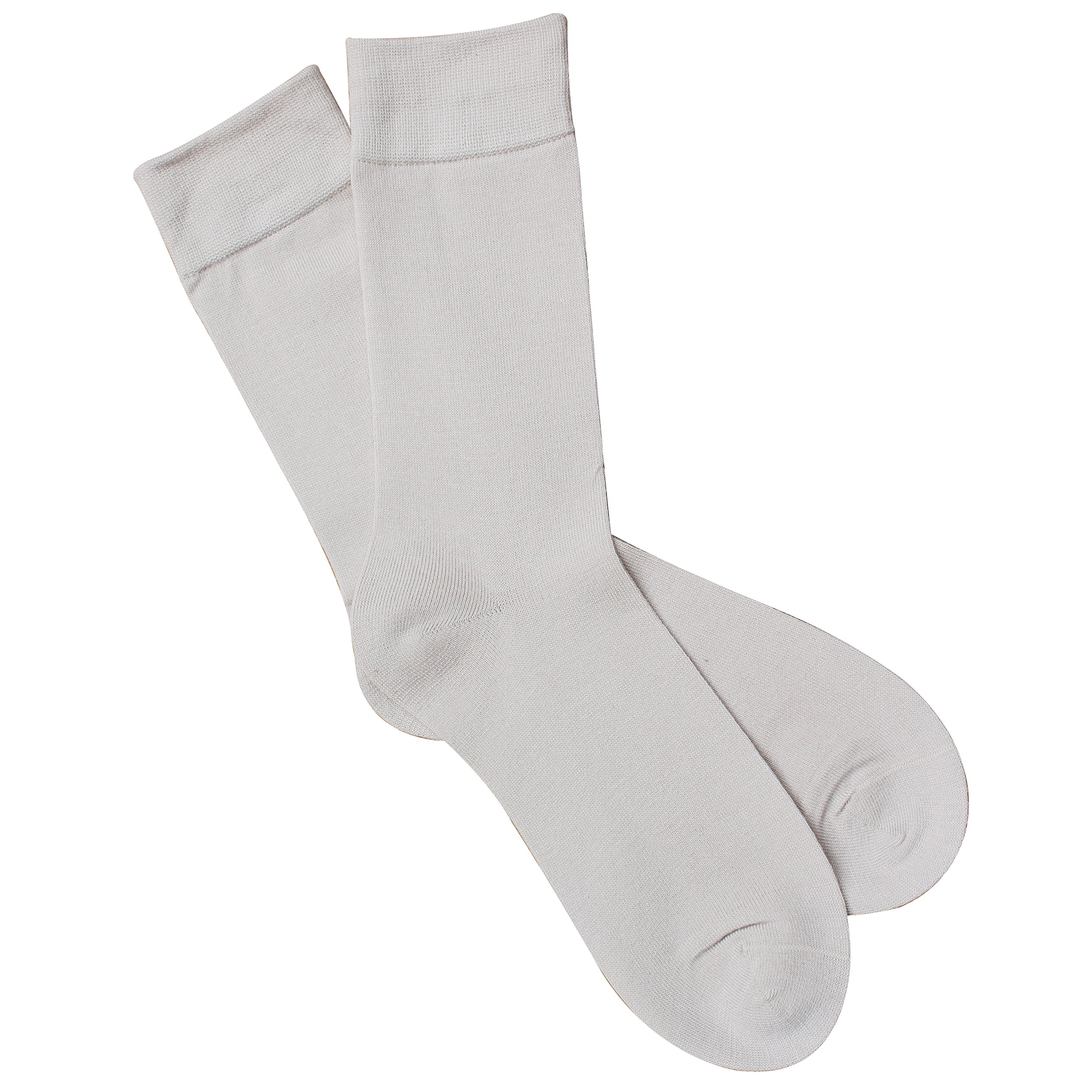 Jasmine Silk Men Pure Silk Evening Socks Thermal (Ivory)
