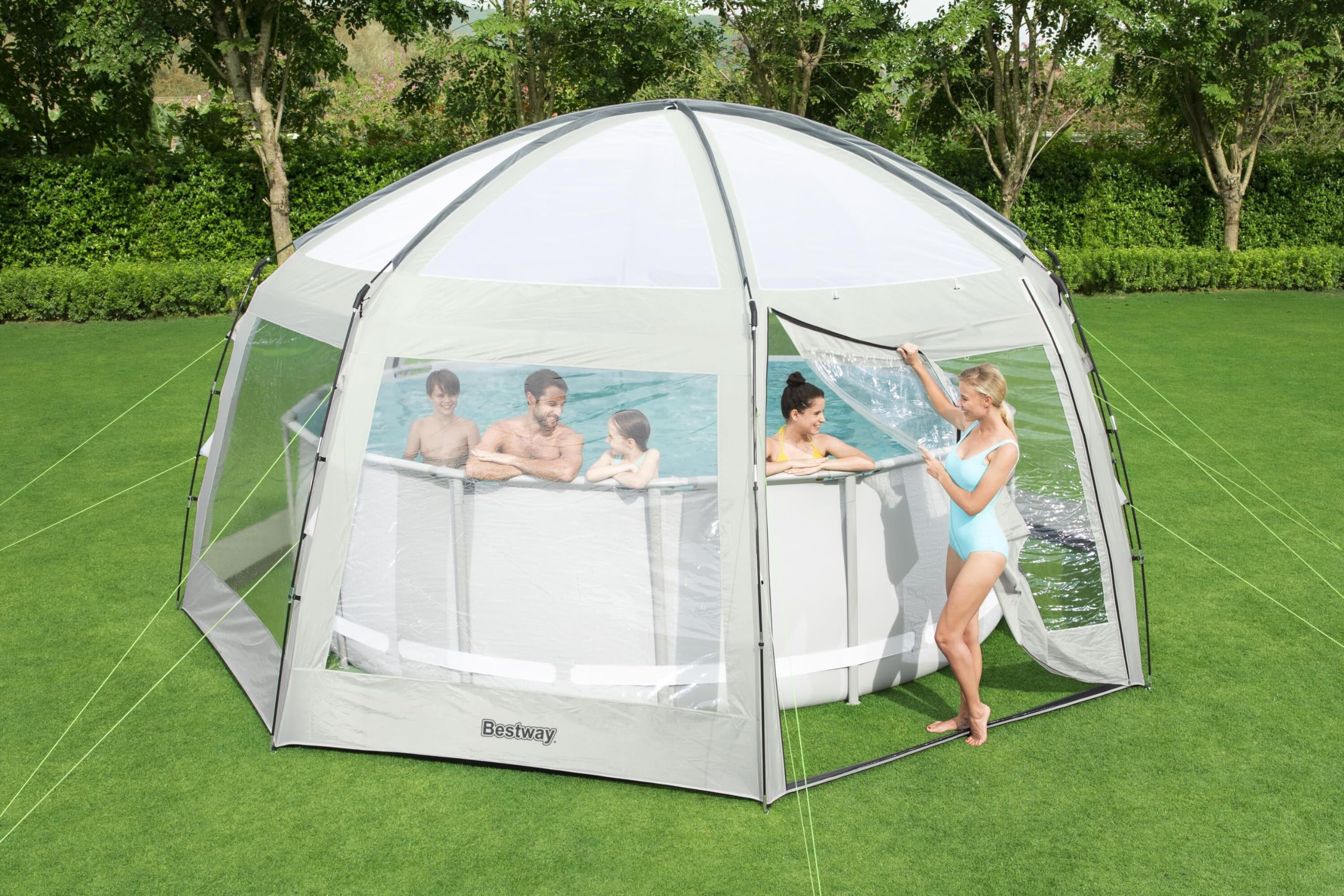 Bestway 58612-6 Gazebo per piscina e minipiscina idromassaggio rotondo