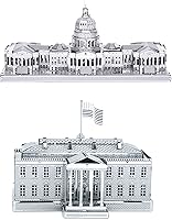 Vista 1 de Metal Earth Modelos de corte láser 3D - Edificio del Capitolio de los Estados Unidos y la Casa Blanca = Juego de 2