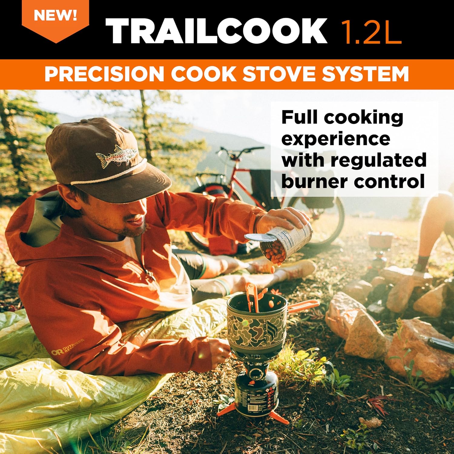 Jetboil TrailCook 1.2L Camping and Backpacking Stove Cooking System with Adjustable Heat Control, New for 2026