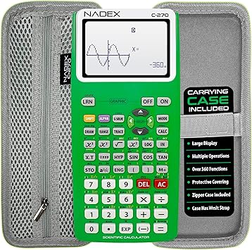 Scientific Calculator with Graphing Includes Carrying Case for College and.