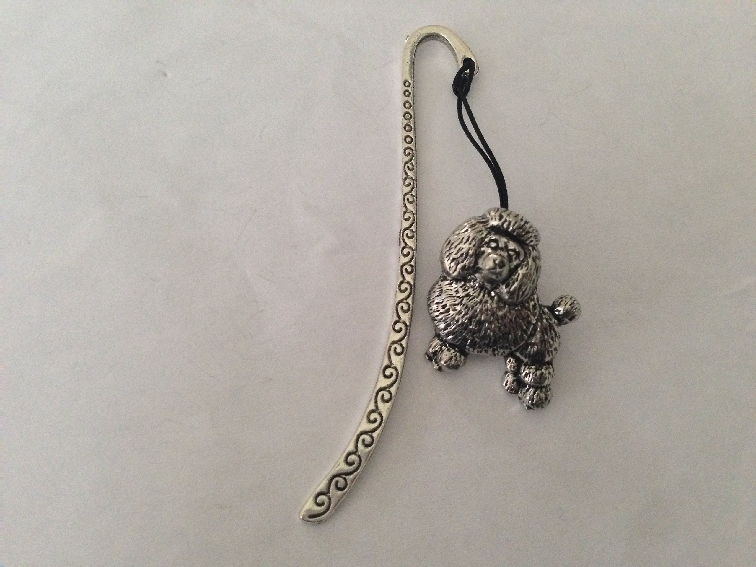D3 Poodle Pattern bookmark with cord 3D English pewter charm made in sheffield by Prideindetails