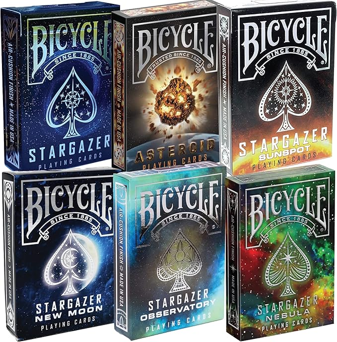 Bicycle Playing Cards 6 Deck Collector's Bundle Bicycle Stargazer New