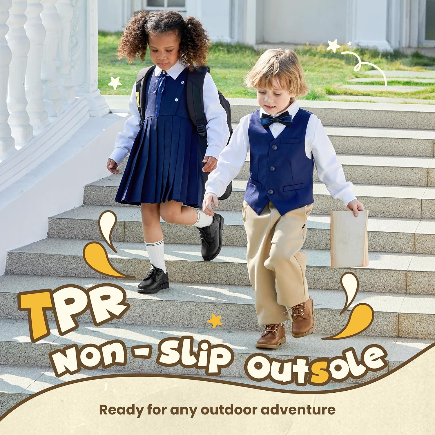 PATPAT Boys Girls Dress Shoes,Oxford Loafers Formal School Shoes for Toddler Little Big Kids - Image 6