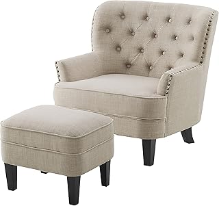 oversized armchair with ottoman