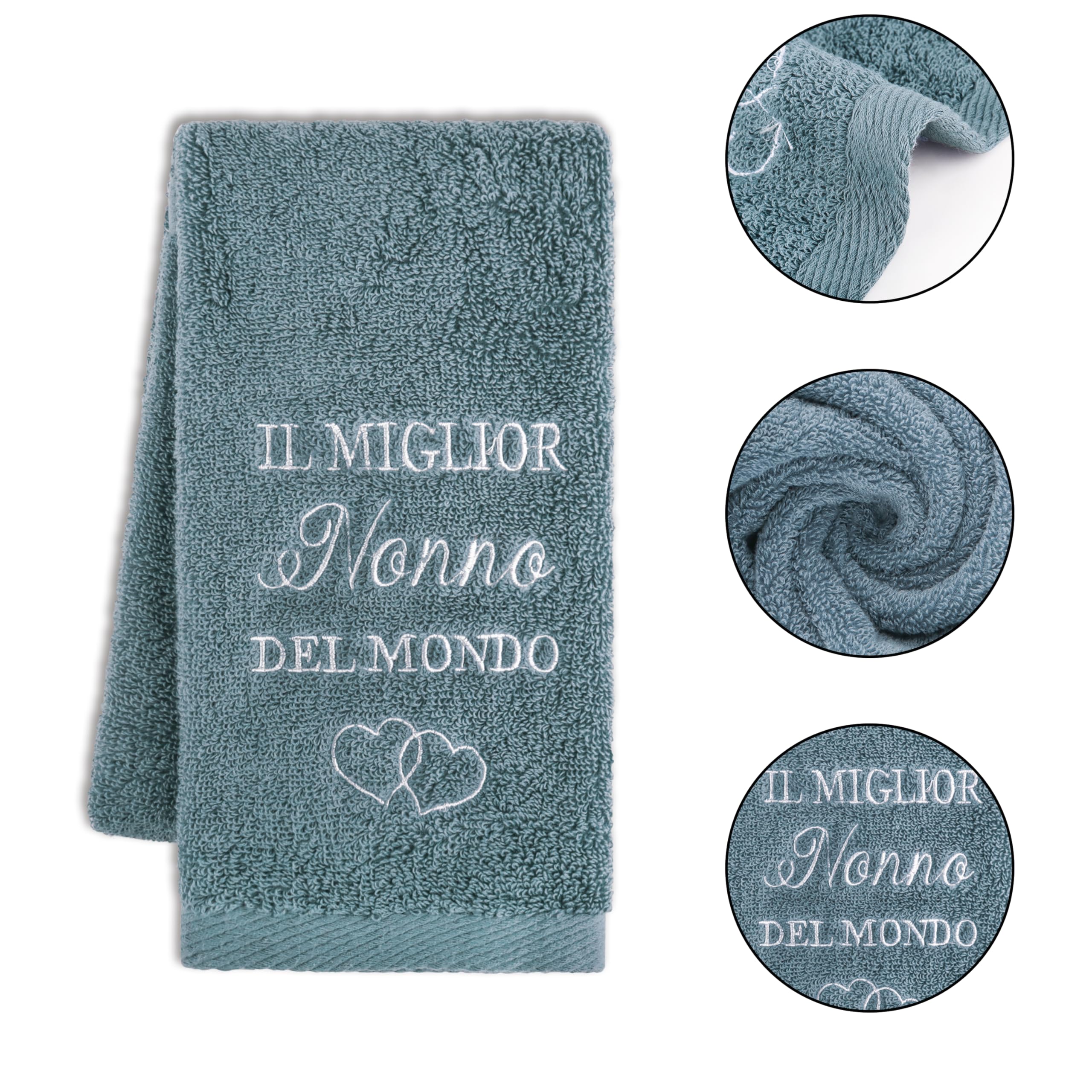 Merclix Festa Dei Nonni Idee Regalo 2 Set Di Asciugamani 35 x 75 Cm Regalo Nonni Natale Nonno Nonna Compleanno da Nipoti Nipote