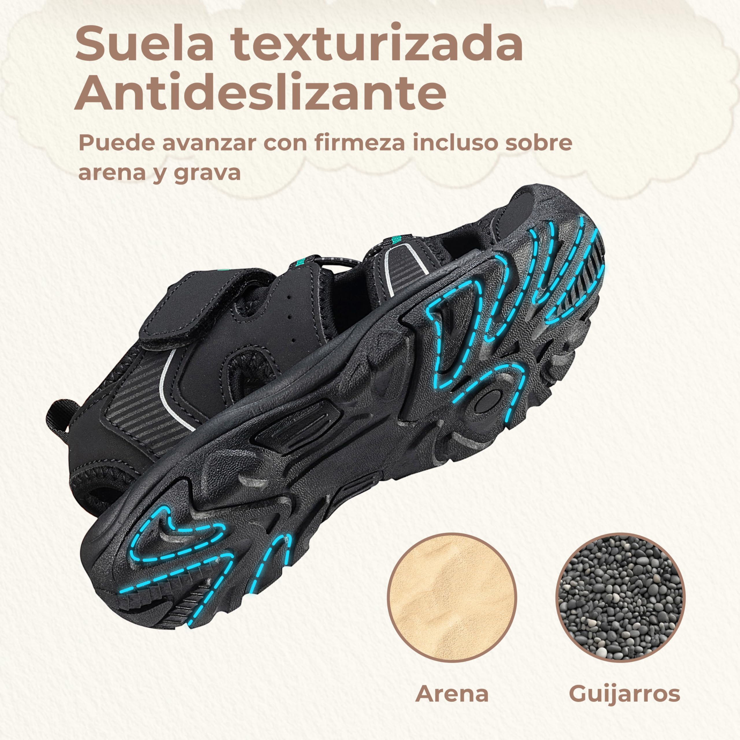 Mishansha Sandalias Cerradas para Niños Niñas Transpirable Sandalias de Deporte Al Aire Libre Verano Gr.24-38
