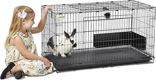Miniatura 8 de Midwest Wabbitat Jaula Plegable para Conejos Jaula de conejo  9398 cm de largo x 4826 cm de ancho x 51 cm  -