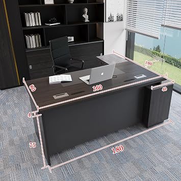 Fukui Kagu Corporate-Oriented President's Desk, President's Desk, L-Shaped, Executive Desk, Study Desk, President's Office, President's Table, Executive Furniture Set, Office Desk, Executive Desk