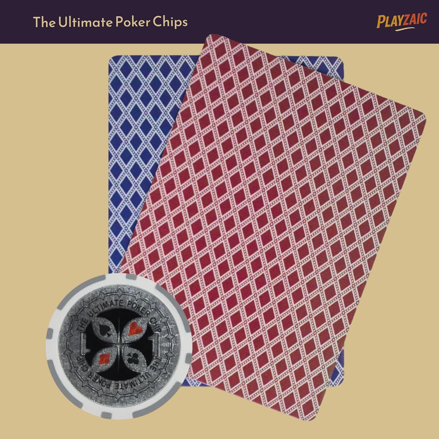 14-gram The Ultimate Poker Chips (100-Pack) Heavy Clay Composite Set - Bulk Casino Chips with Denominations for Texas Holdem, Blackjack - Betting Game Accessories image 5