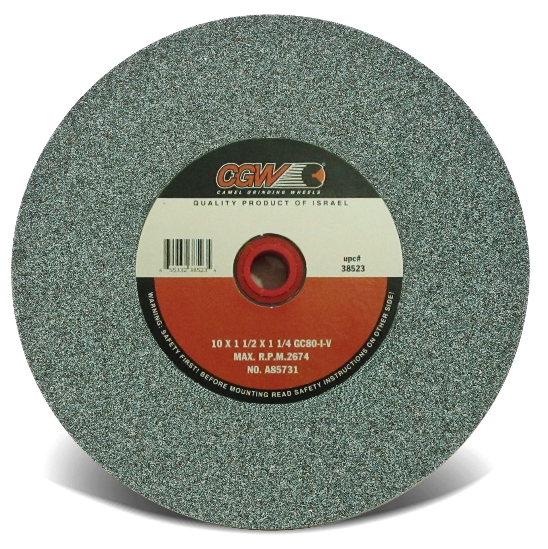 CGW Abrasives 38523 10X11/2X11/4 T1 GC80IV Bench Wheels