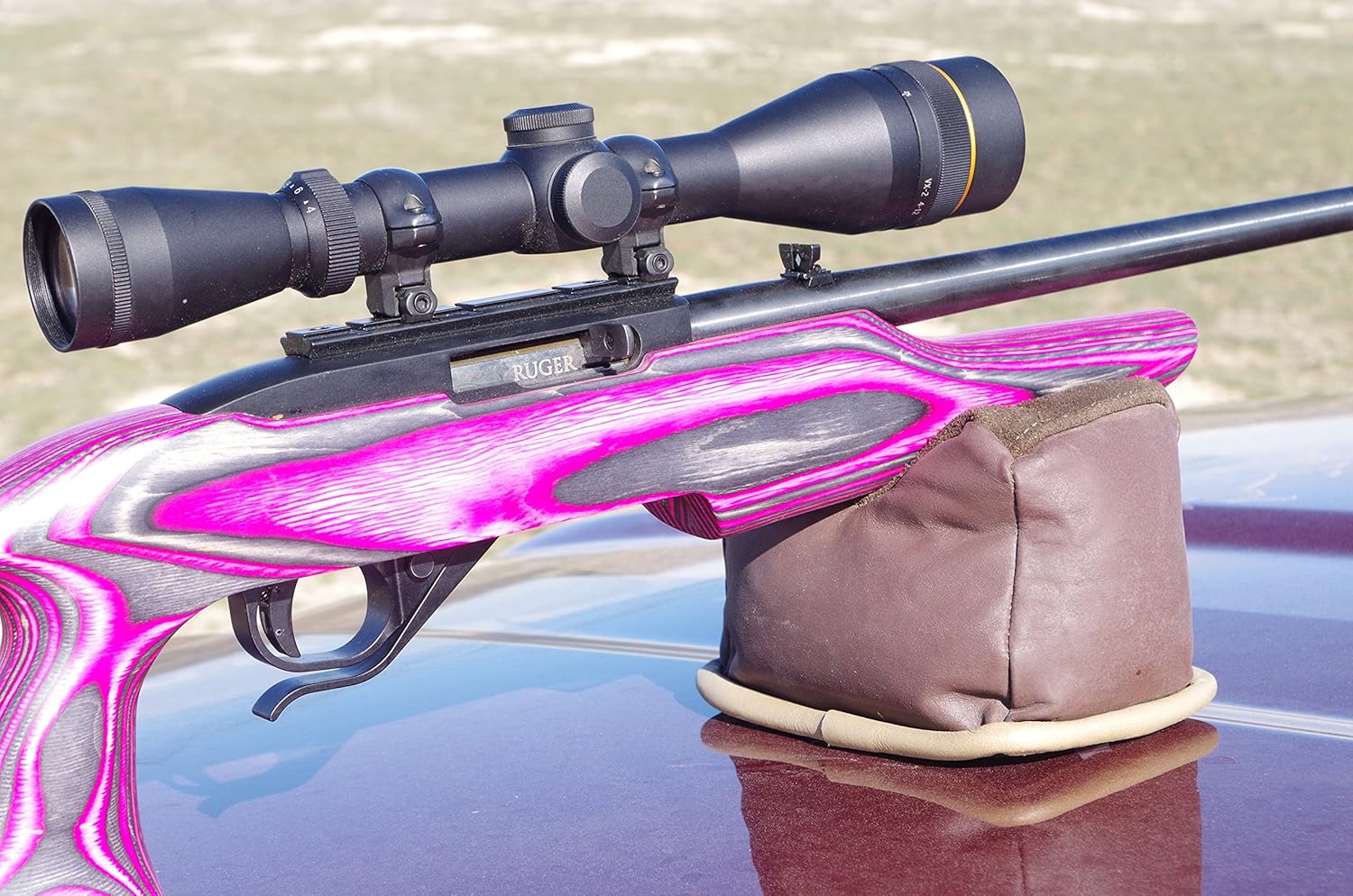 BenchMaster Rifle Bench Bag Rest, All Leather, Shooting Sand Bag, Gun Sighting, Weather Resistant, Hand Double Stitched, Multiple Sizes : Sports & Outdoors