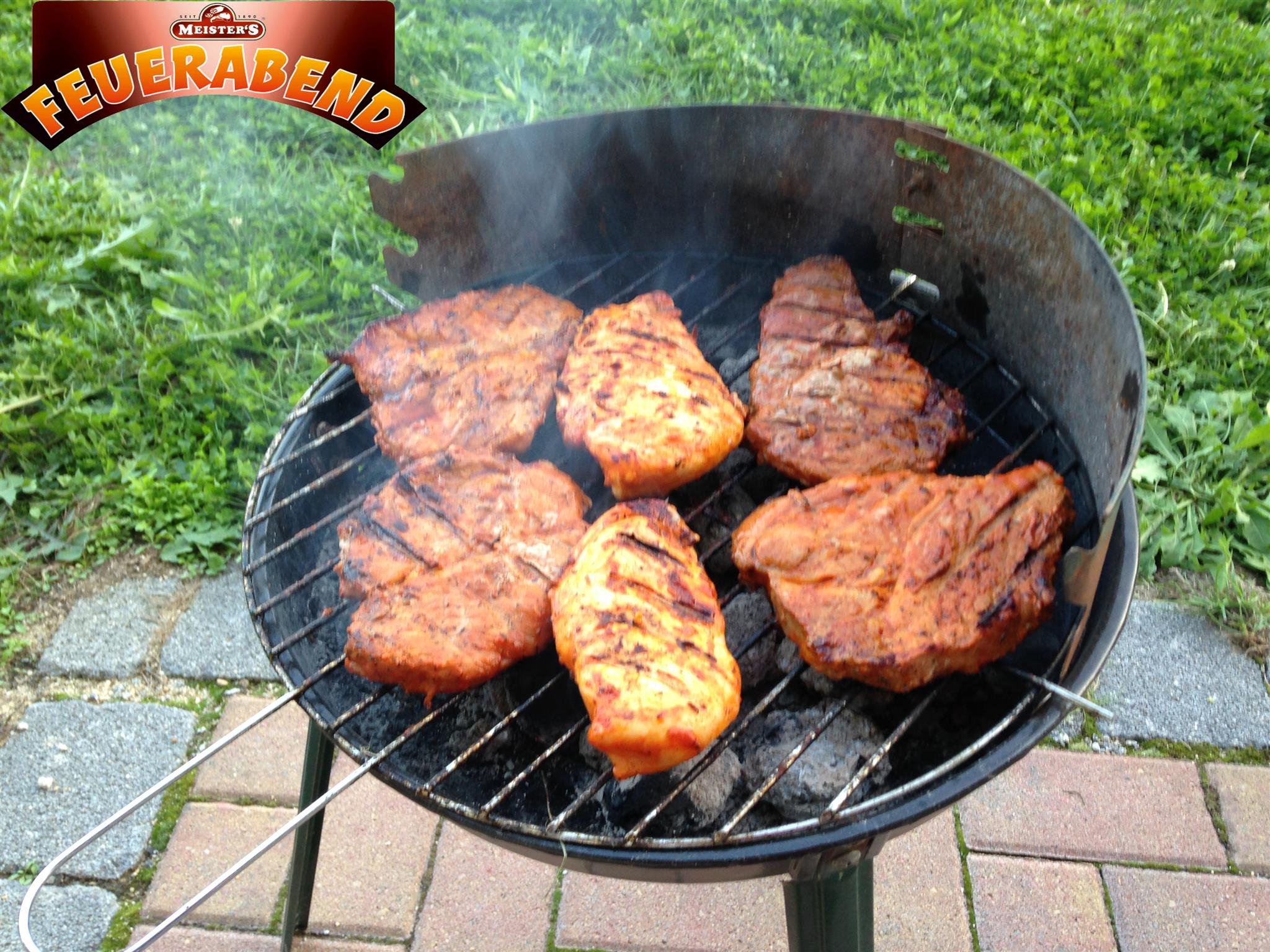 Mariniertes Grillfleisch Paket XXL mit Senf, Bier, Kräuter, Paprika, Bauchscheiben und Chicken Steak | 6x frisches Steakfleisch für Grill und Pfanne