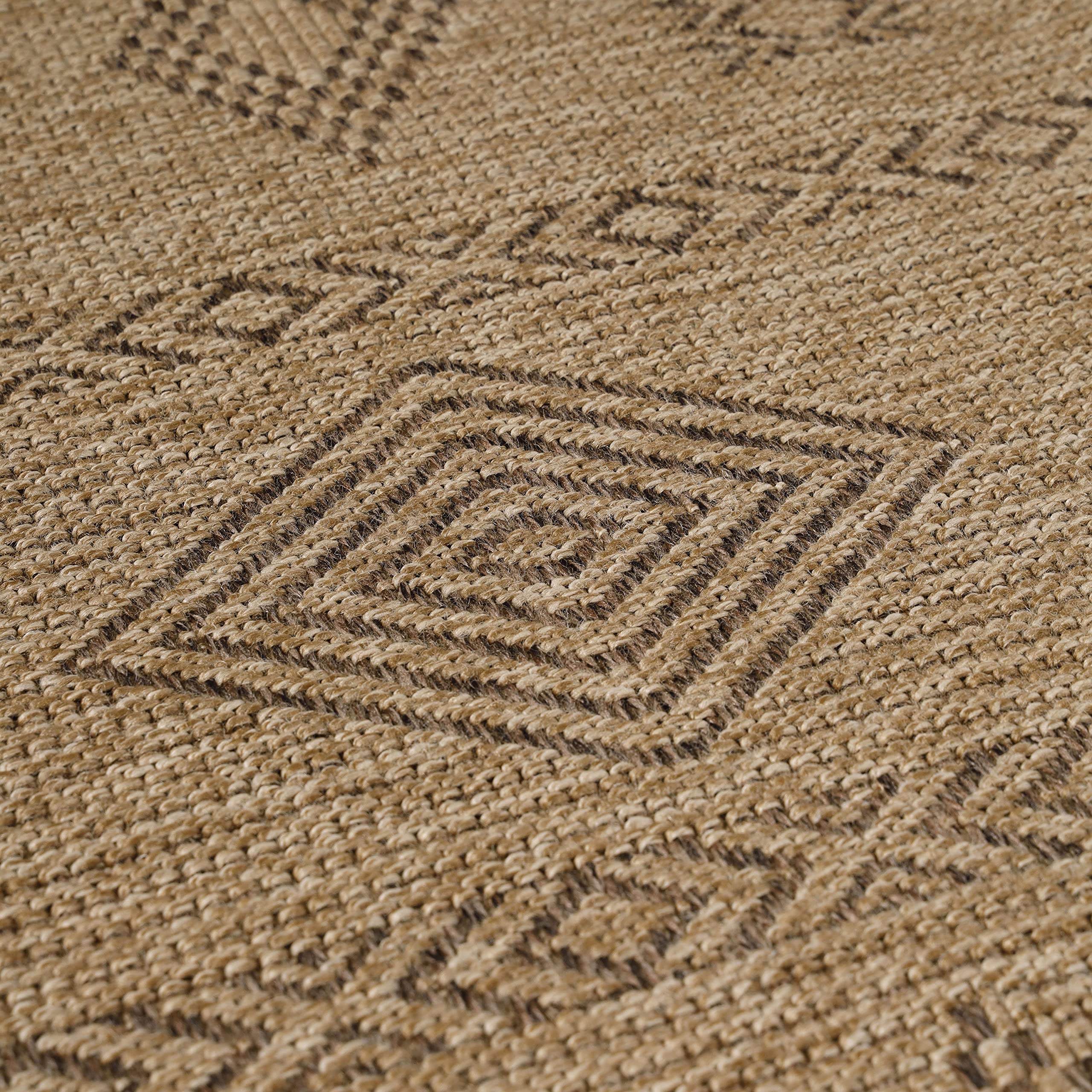 Teppium Tappeto da Esterno Impermeabile 200x300 (200x290 cm) Nero - Tappeto Resistente alle Intemperie e Lavabile in Lavatrice - Tappeto per Campeggio, Giardino, Balcone, Terrazza