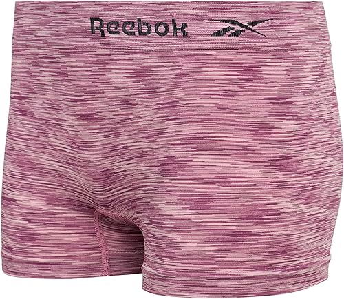 Miniatura 5 de Reebok Ropa interior corta para mujer Paquete de 4 calzones elásticos de rendimiento Ropa interior sin costuras para mujer (S-XL), Talla L
