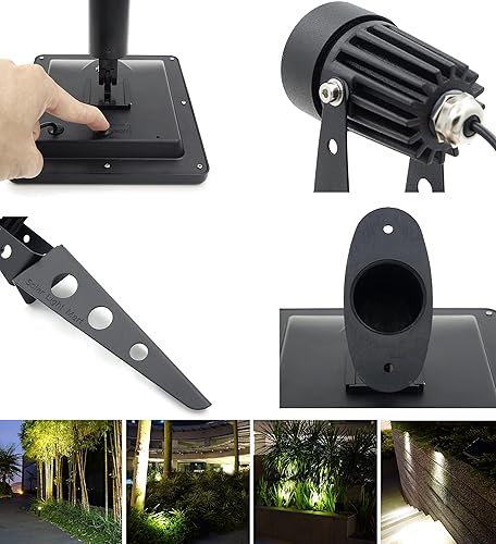 Miniatura 4 de Focos LED blancos de luz cálida Mini 50x con aluminio fundido de energía solar, de 60a100lúmenes por lámpara, para exteriores, jardines, patios.