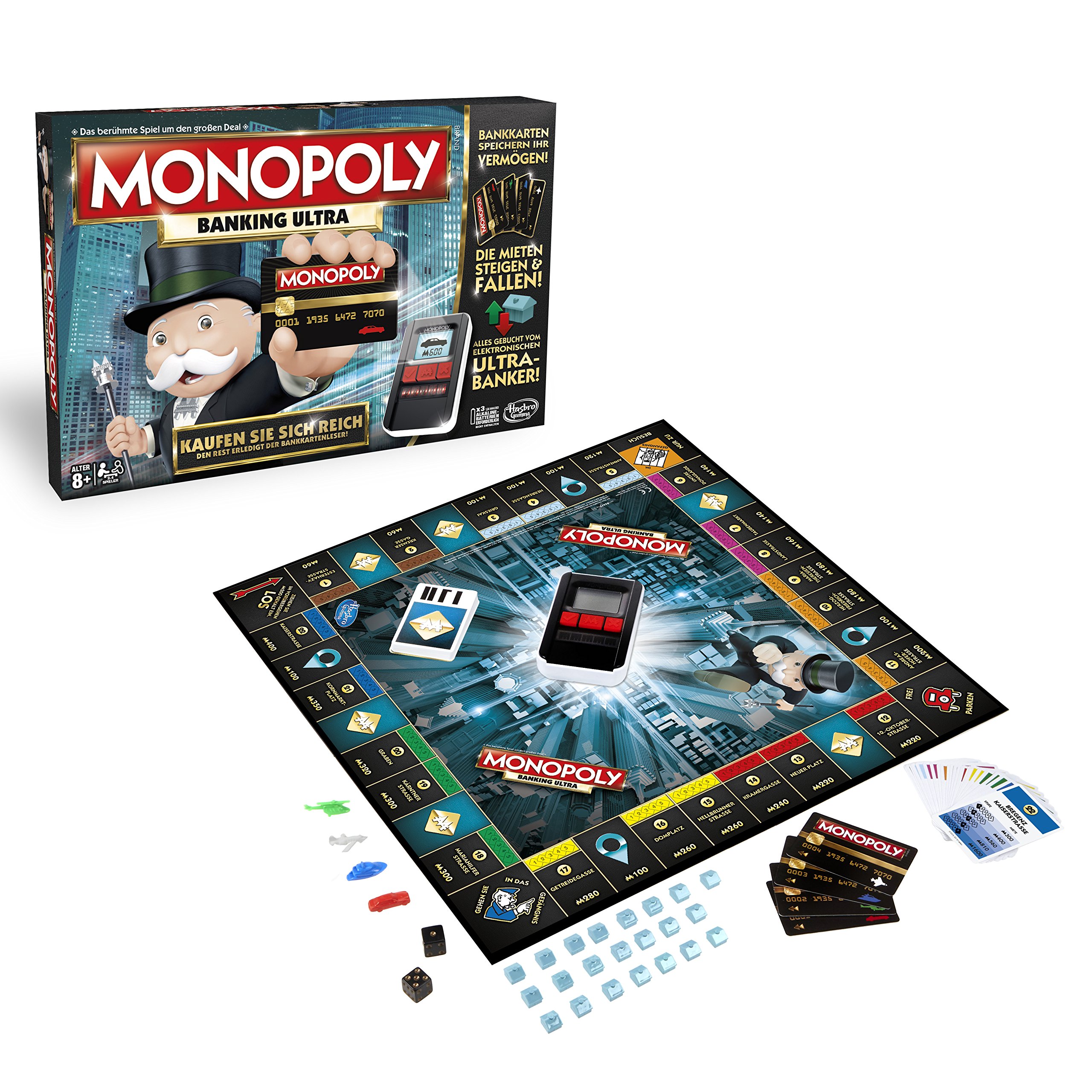 Hasbro Gaming B6677156 - Monopoly Banking Ultra österr. Version Familienspiel