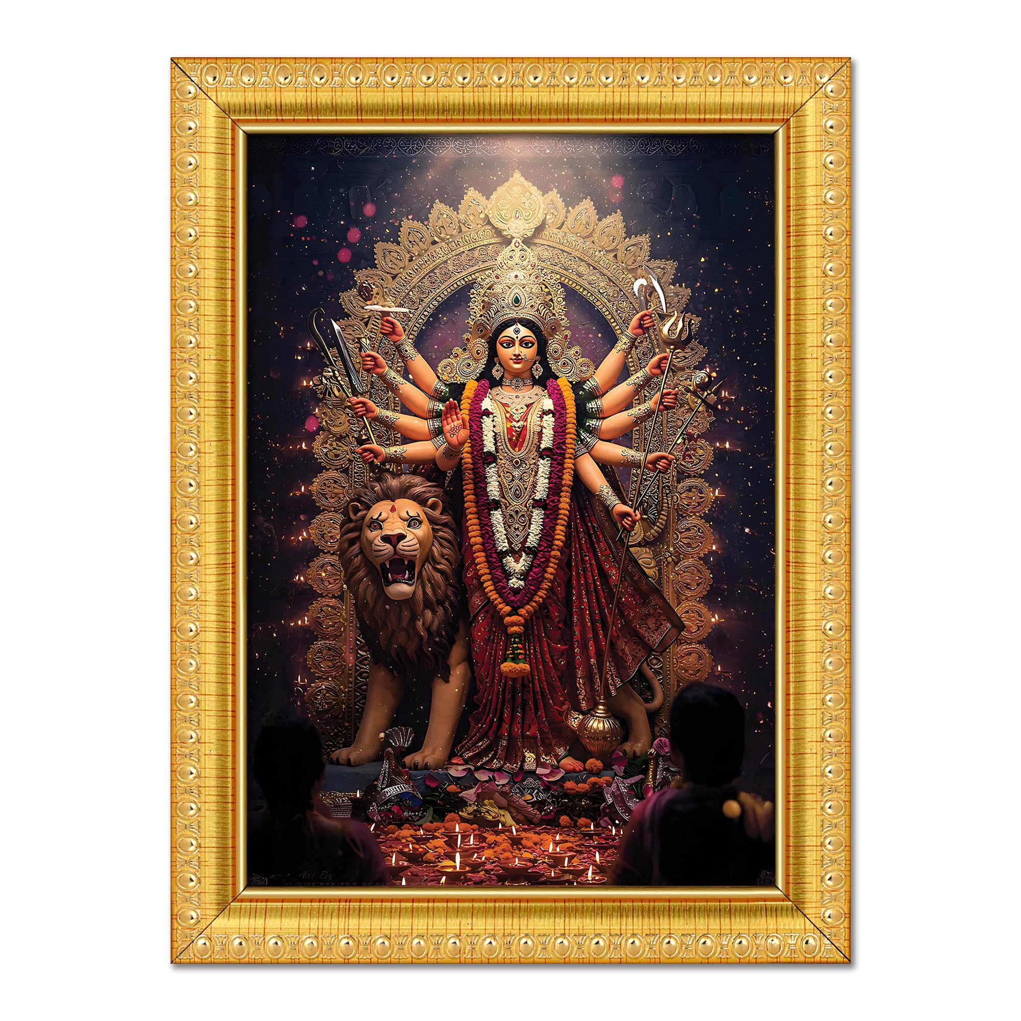 Durga Maa Photo Frame - Divine Wall Art -20