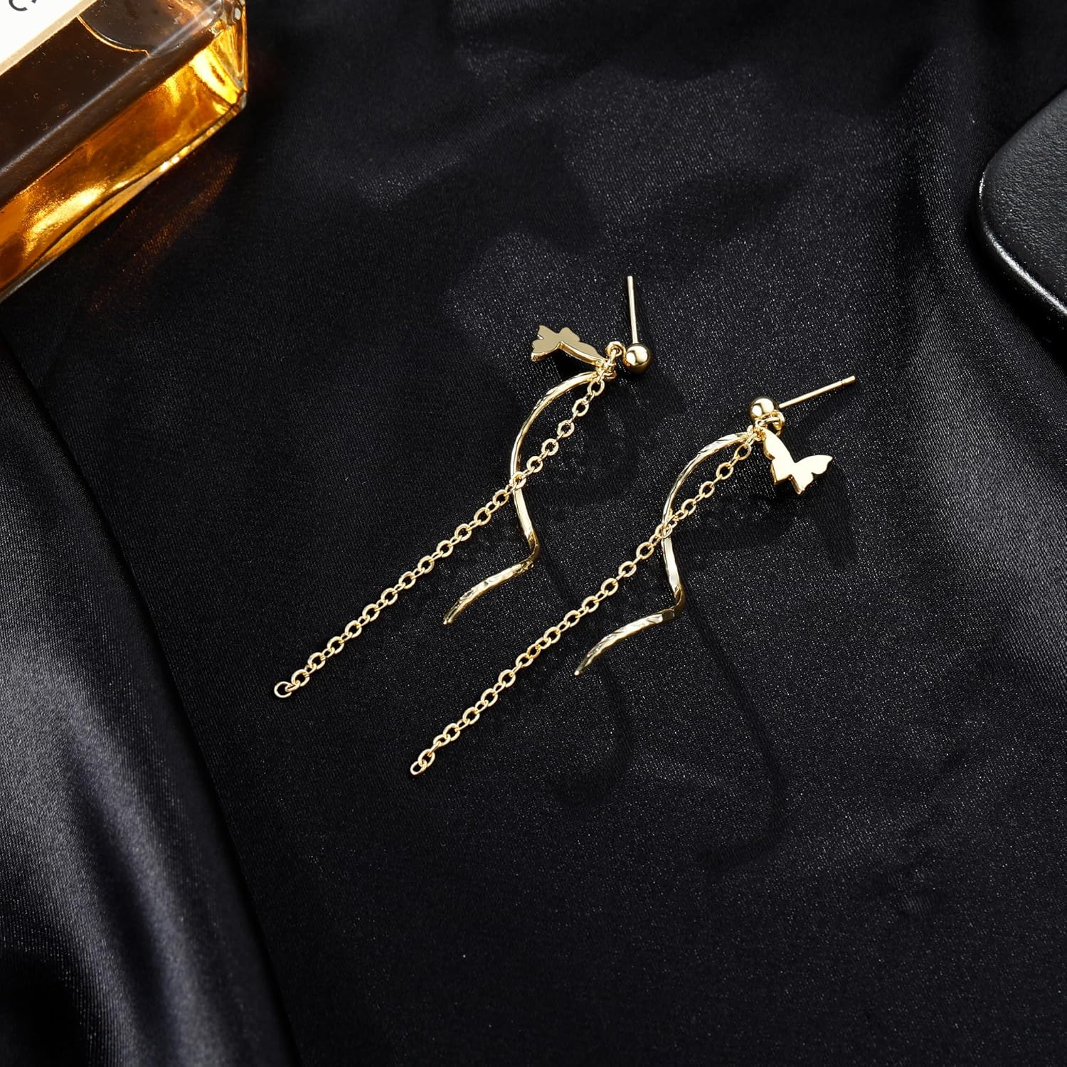 Ritach Silver Dangle Earrings for Women Long Silver Earrings Sparkly Dangle Drop Cubic Zirconia Jewelry for Gifts - Image 3