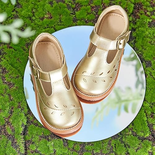 Miniatura 5 de Otter MOMO Vestido de uniforme escolar con tirantes en T para niña Mary Jane Flat