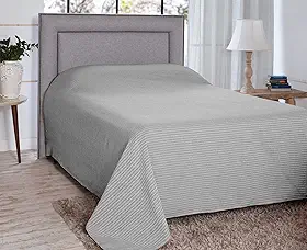 Colcha Cama De Casal Padrão Piquet Cobre Leito 2 M X 2,20 M (Cinza)