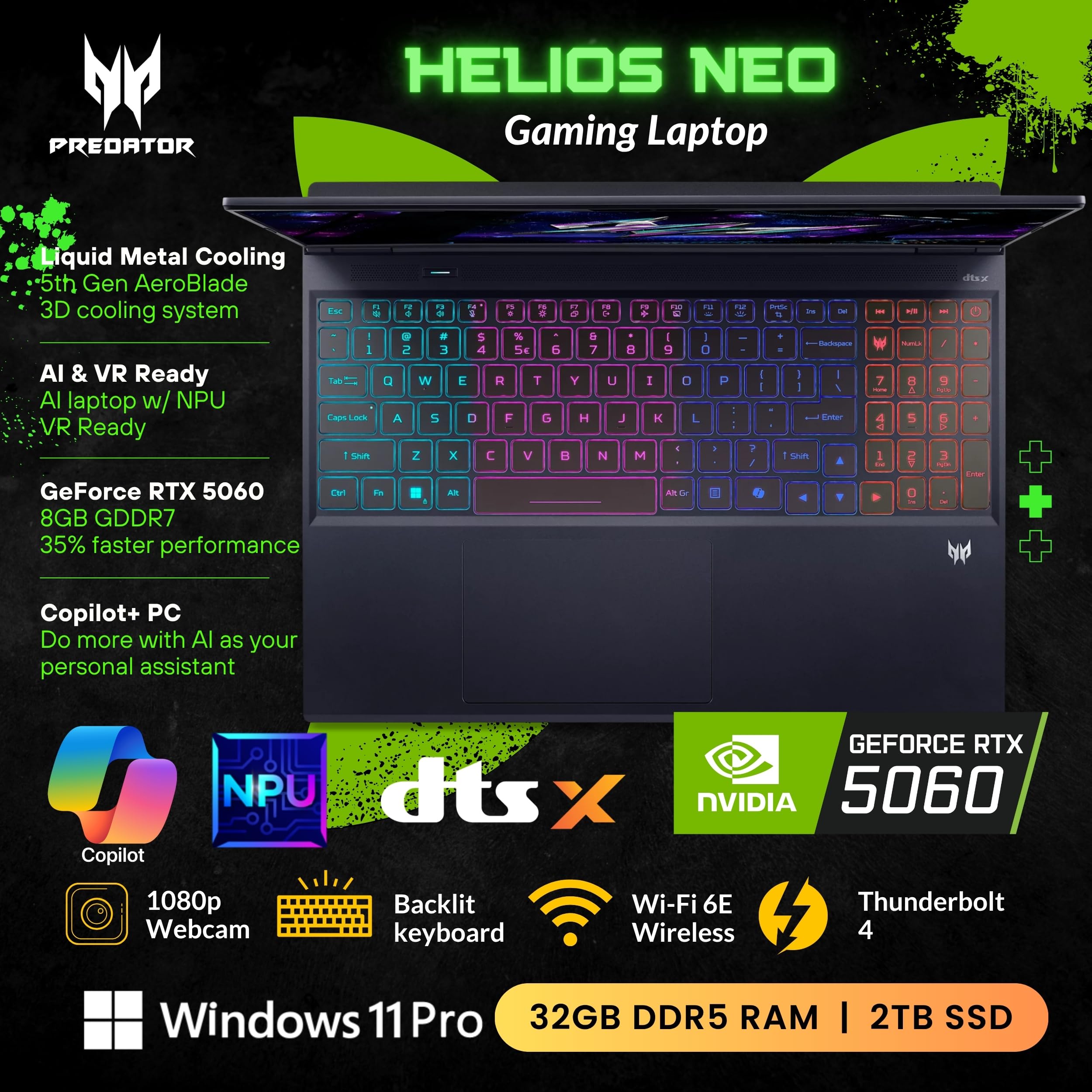 Amazon.co.jp: acer Predator Helios Neo 16S AI ゲーミングノート