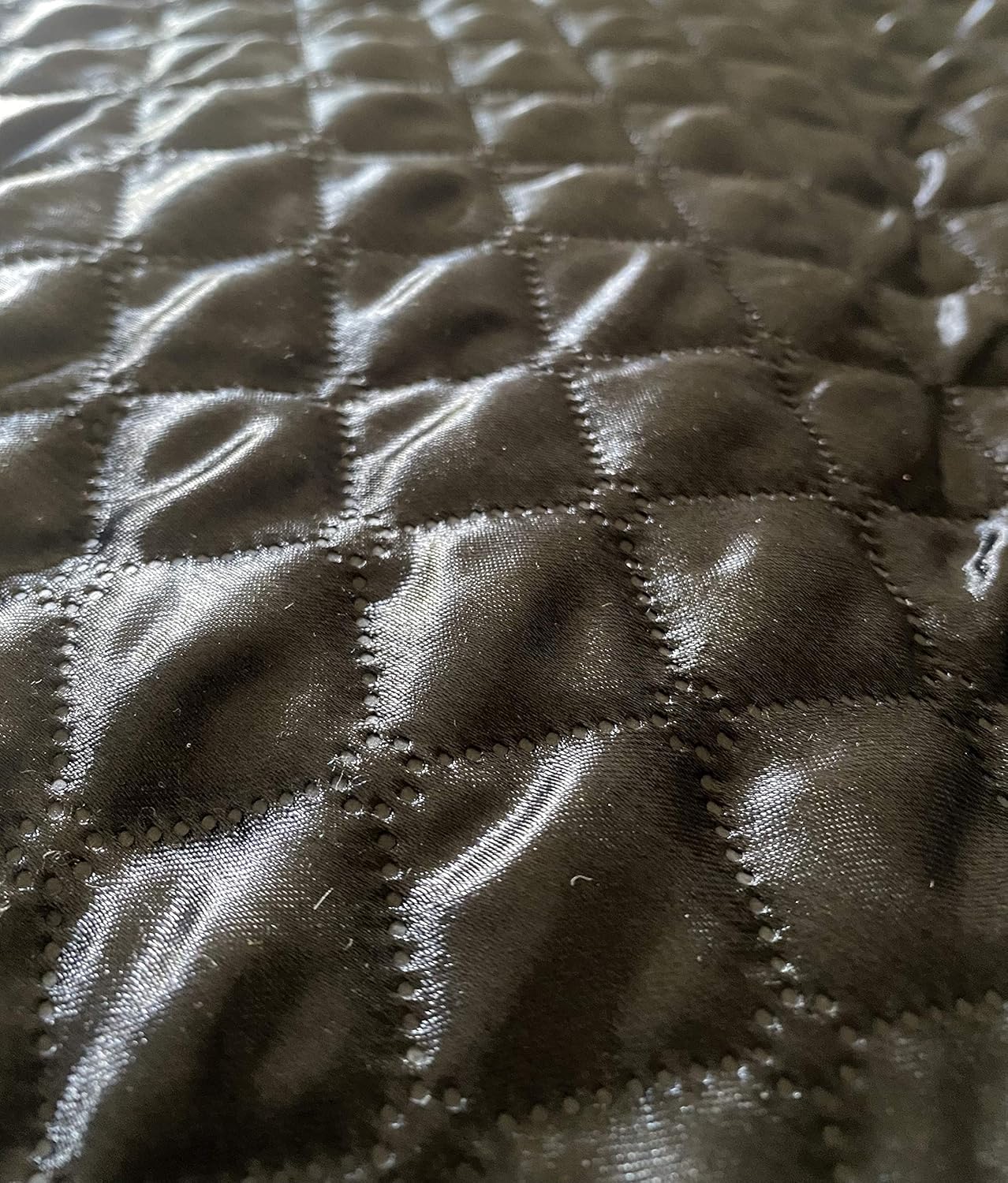 Polyester Quilted Padded Fabric (1 Yard, Black)