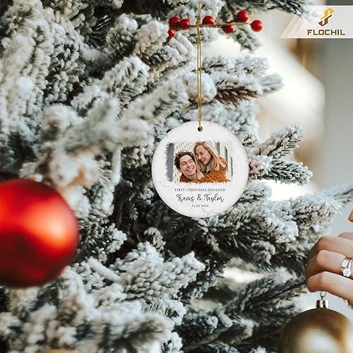 Miniatura 45 de FLOCHIL Adorno familiar personalizado para árbol de Navidad, adorno de Navidad familiar personalizado con foto de nombre, familia de 3, 4, 5 adornos