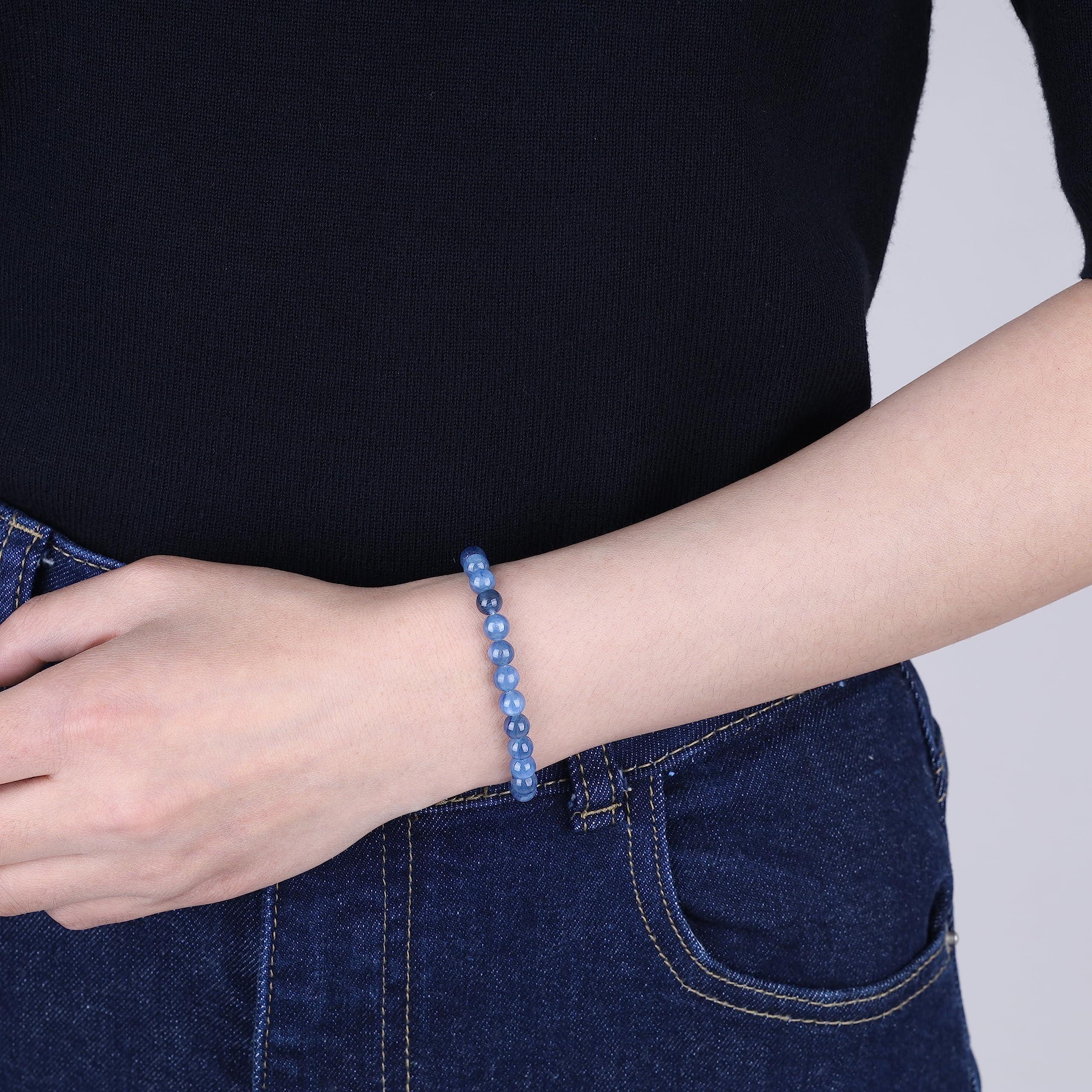 COAI Bracciale da Donna in Pietre Naturali Benefiche e Argento Sterling 925, Bracciale Regolabile