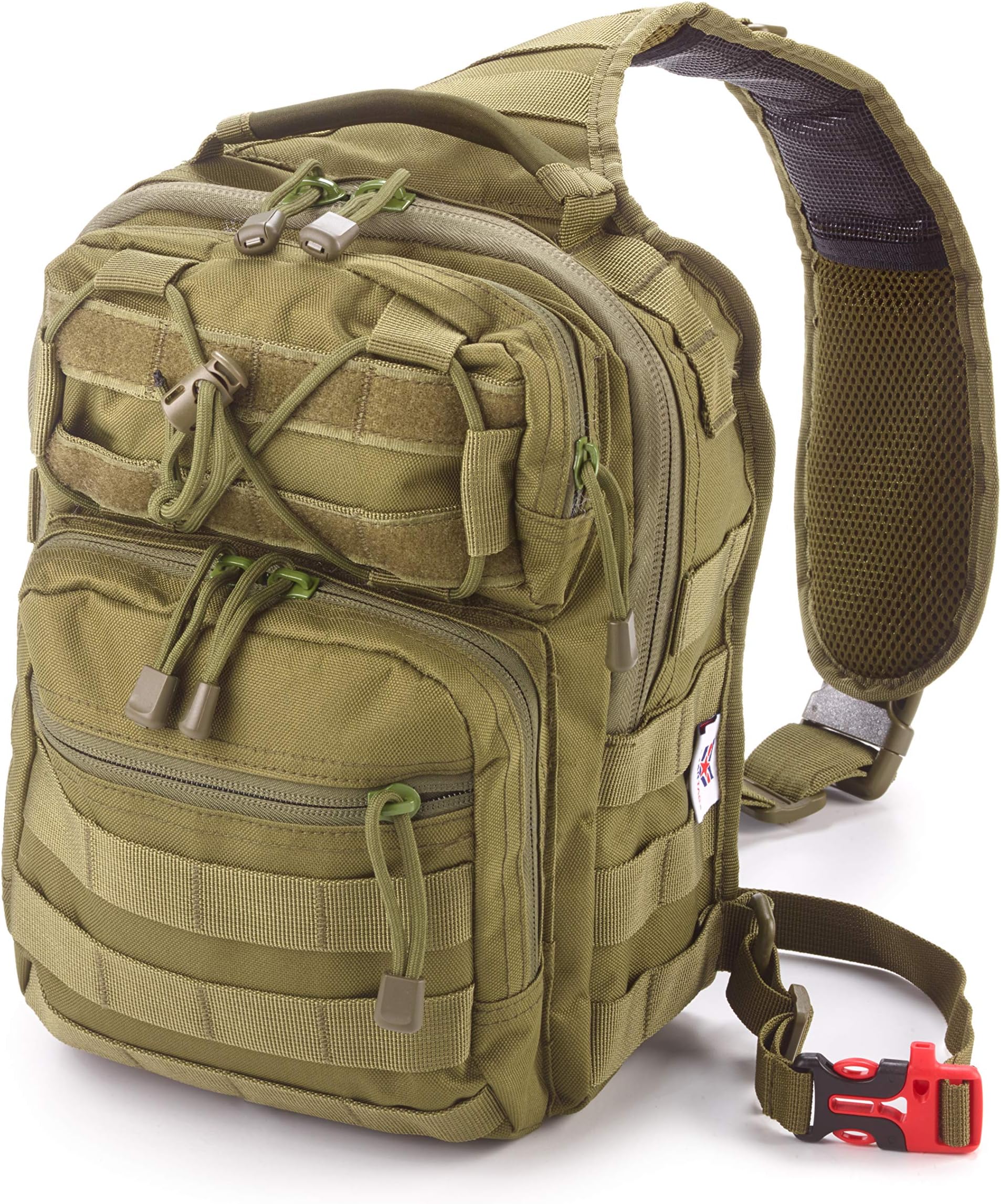 Small Tactical Shoulder Sling Pack w/ Molle EDC (OD Green)