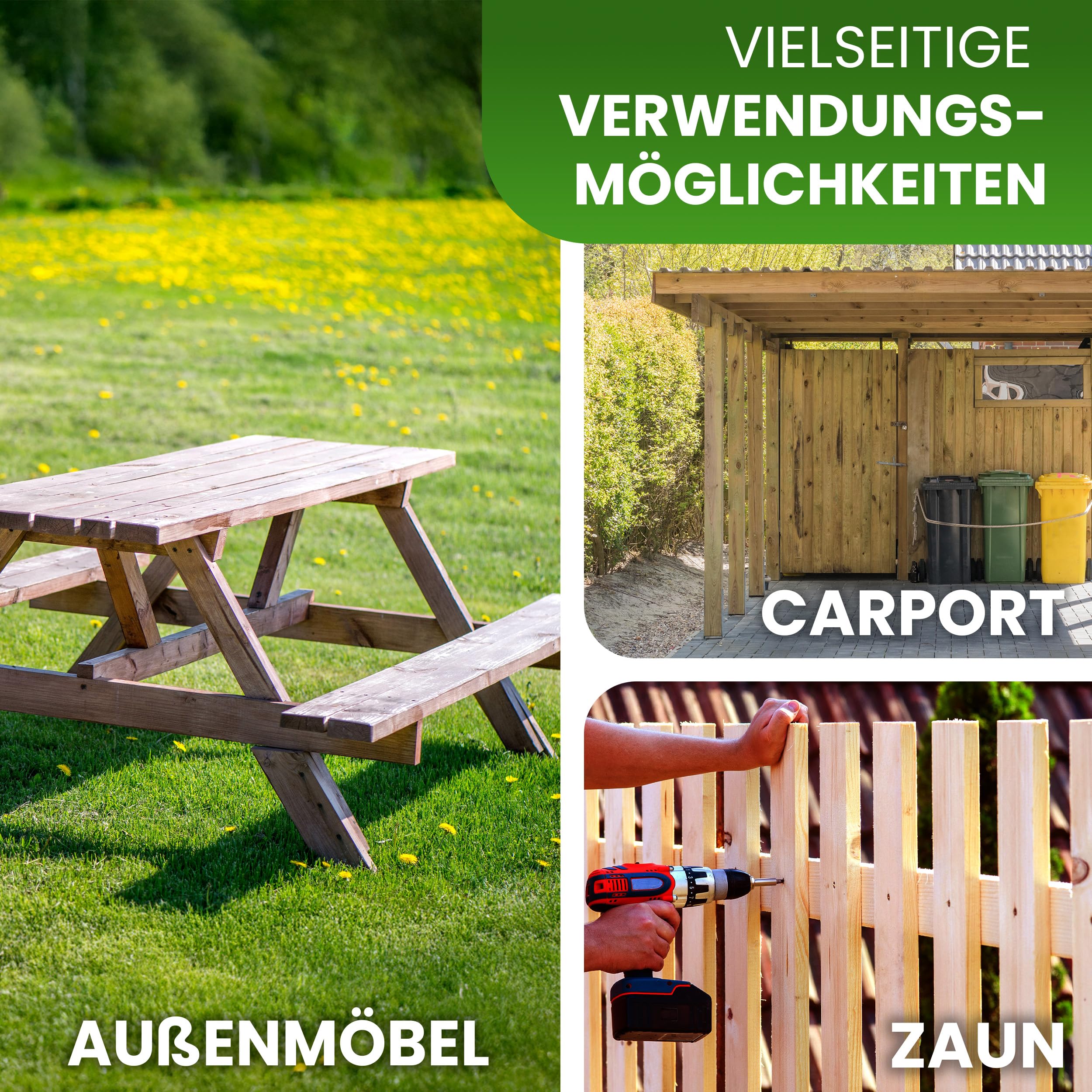 Poteau De Clôture Gartenwelt Riegelsberger En Pin Imprégné, 90x90mm, Hauteur 150cm - Traité Autoclave