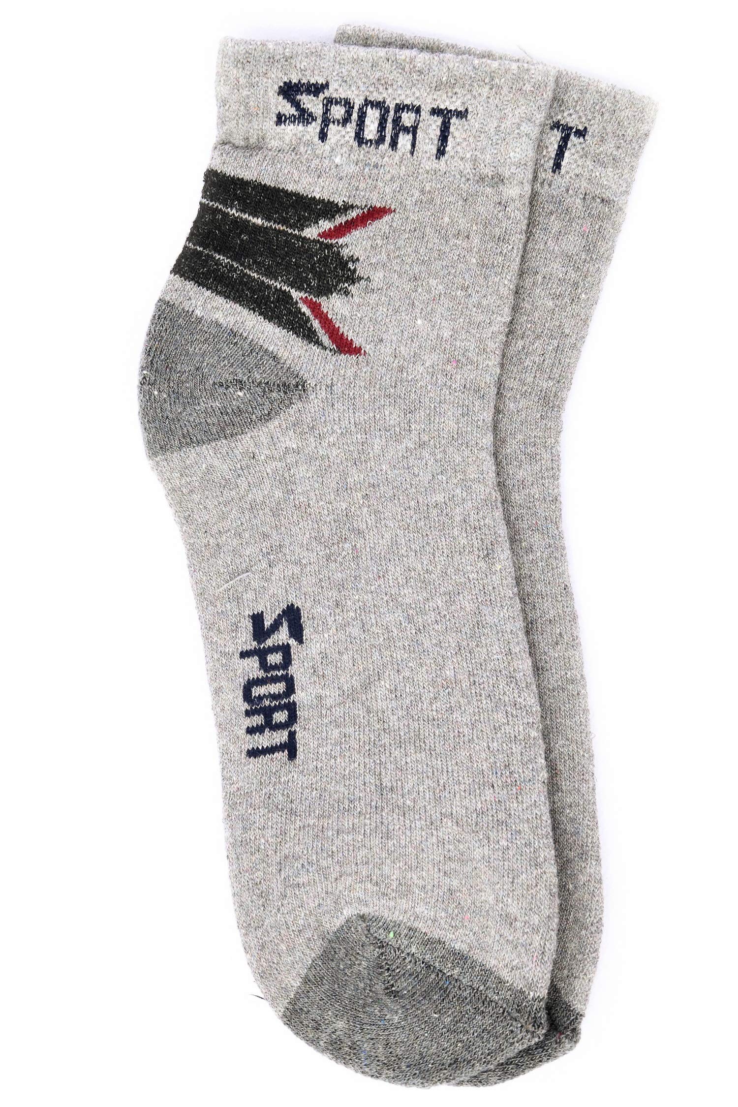 Seraphic Men's Cotton Socks (Grey, Free Size)