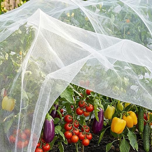 4FT x 10FT Garden Netting Ultra Fine Mesh Netting Plant Cover Insect Bird Netting Barrier for Garden Row Cover for Raised Beds/Greenhouse Vegetables Fruits Flowers Trees