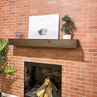 Vista 27 de Chimenea, Rústico, Estante, Manto Flotante, Madera Real, Viga, URBANDI (Provincial, 48Lx6Hx8D)