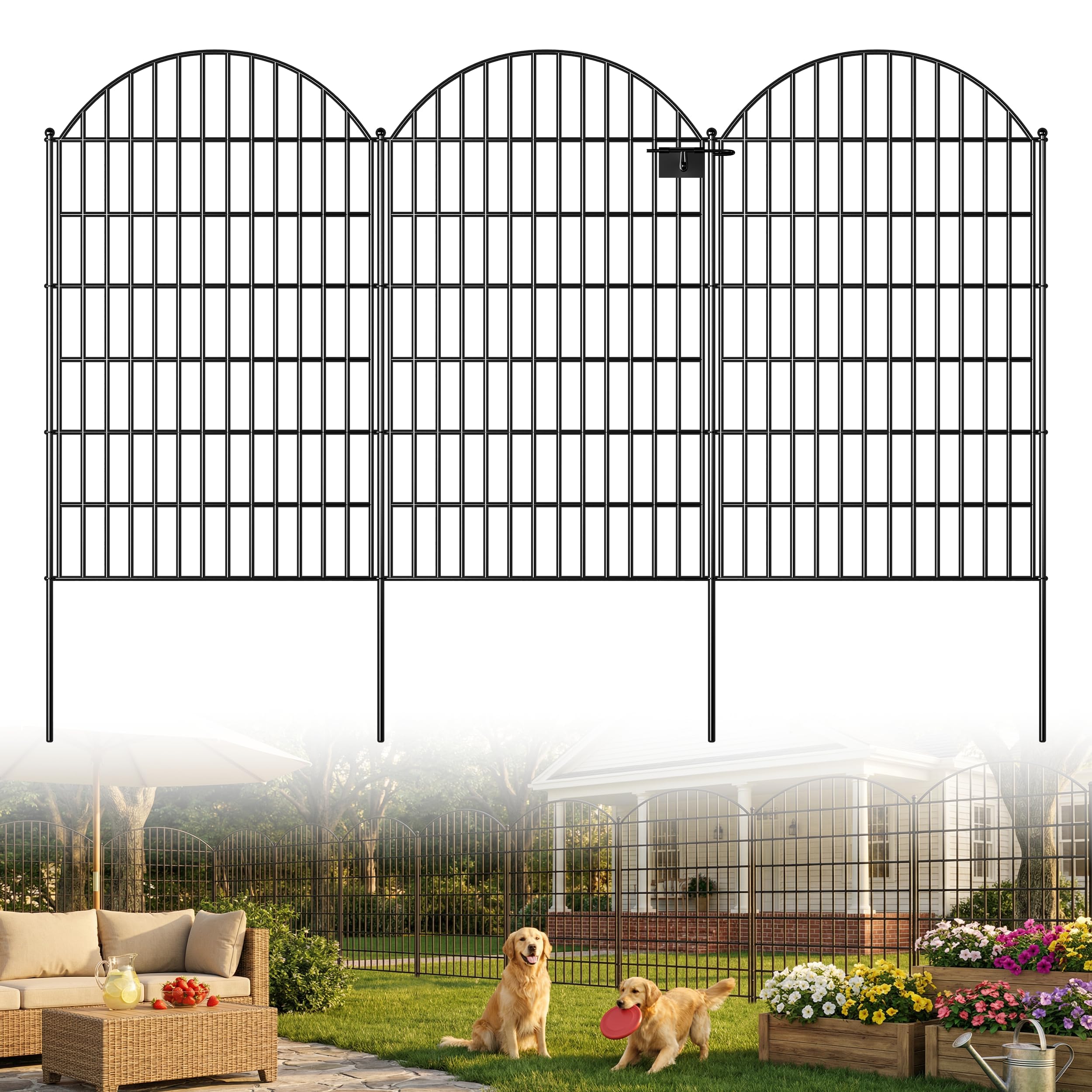 Photo 1 of Toolterritary Arched No Dig Decorative Garden Fence, 48in H x 25ft L