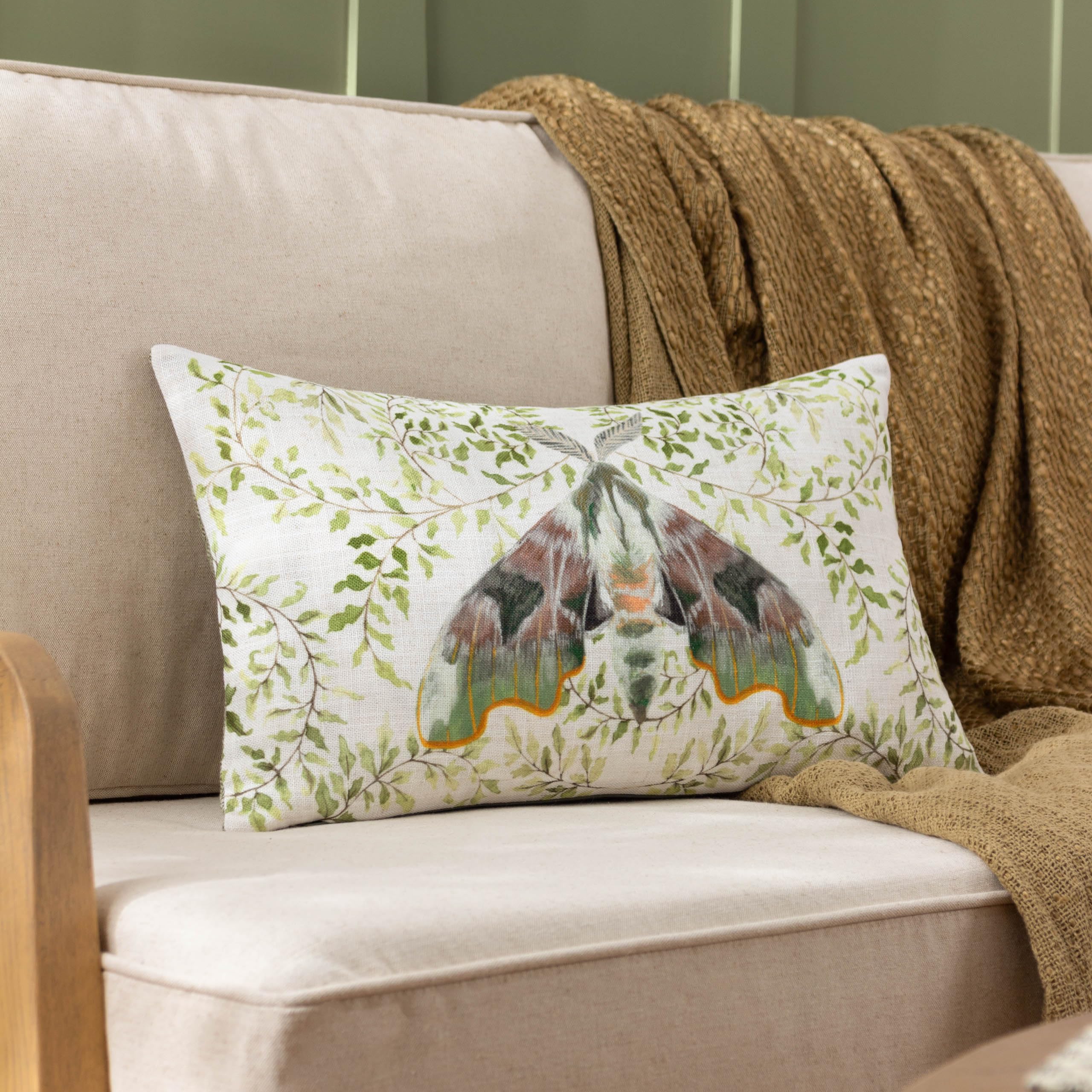B&Q -  Shugborough Moth Traditional Feather Rich Cushion