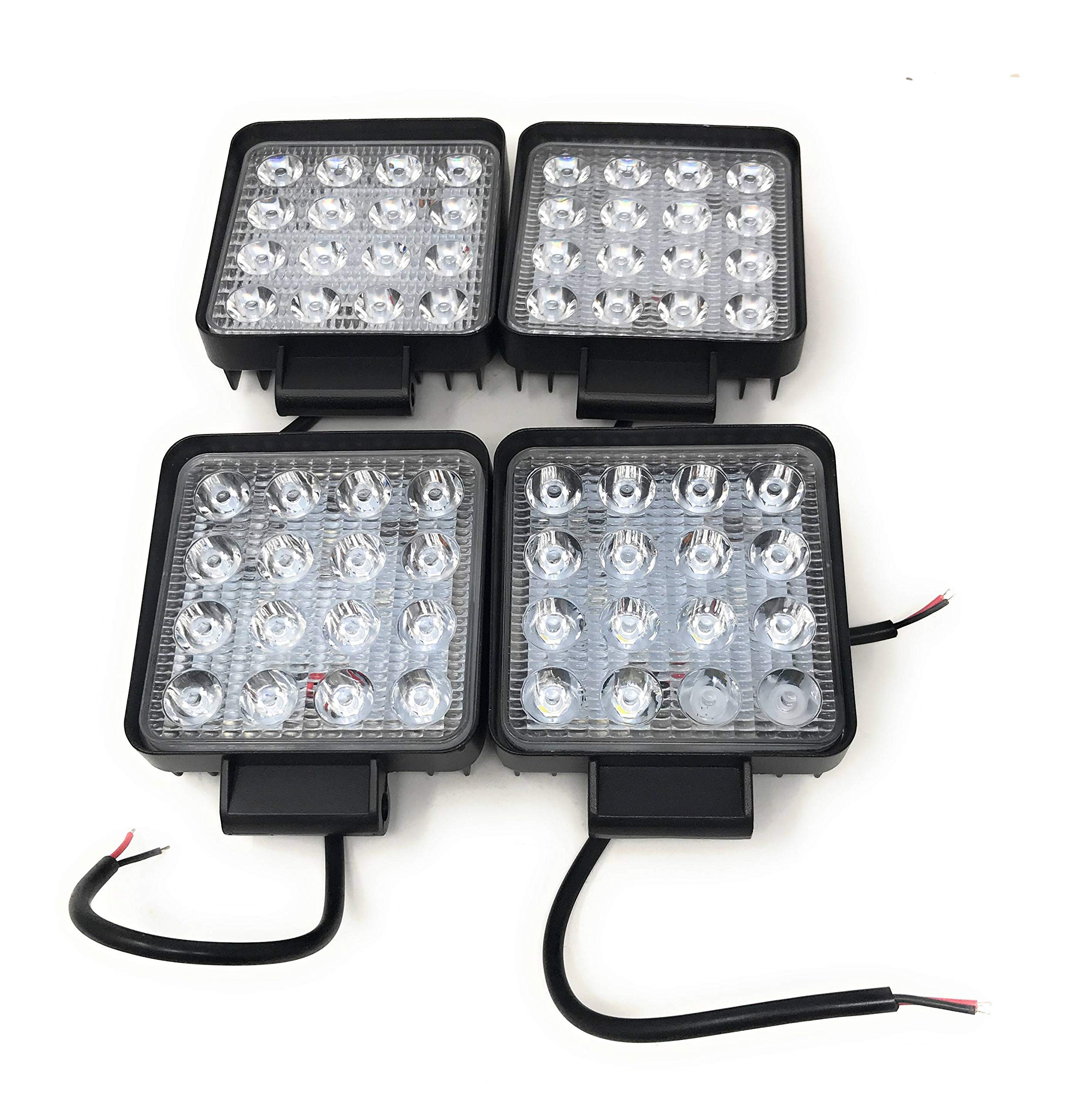 TEMPO DI SALDI 4 Fari 48W Quadrato Faretto Led Da Lavoro 16 Led Da 3W Di Profondità Auto Barca
