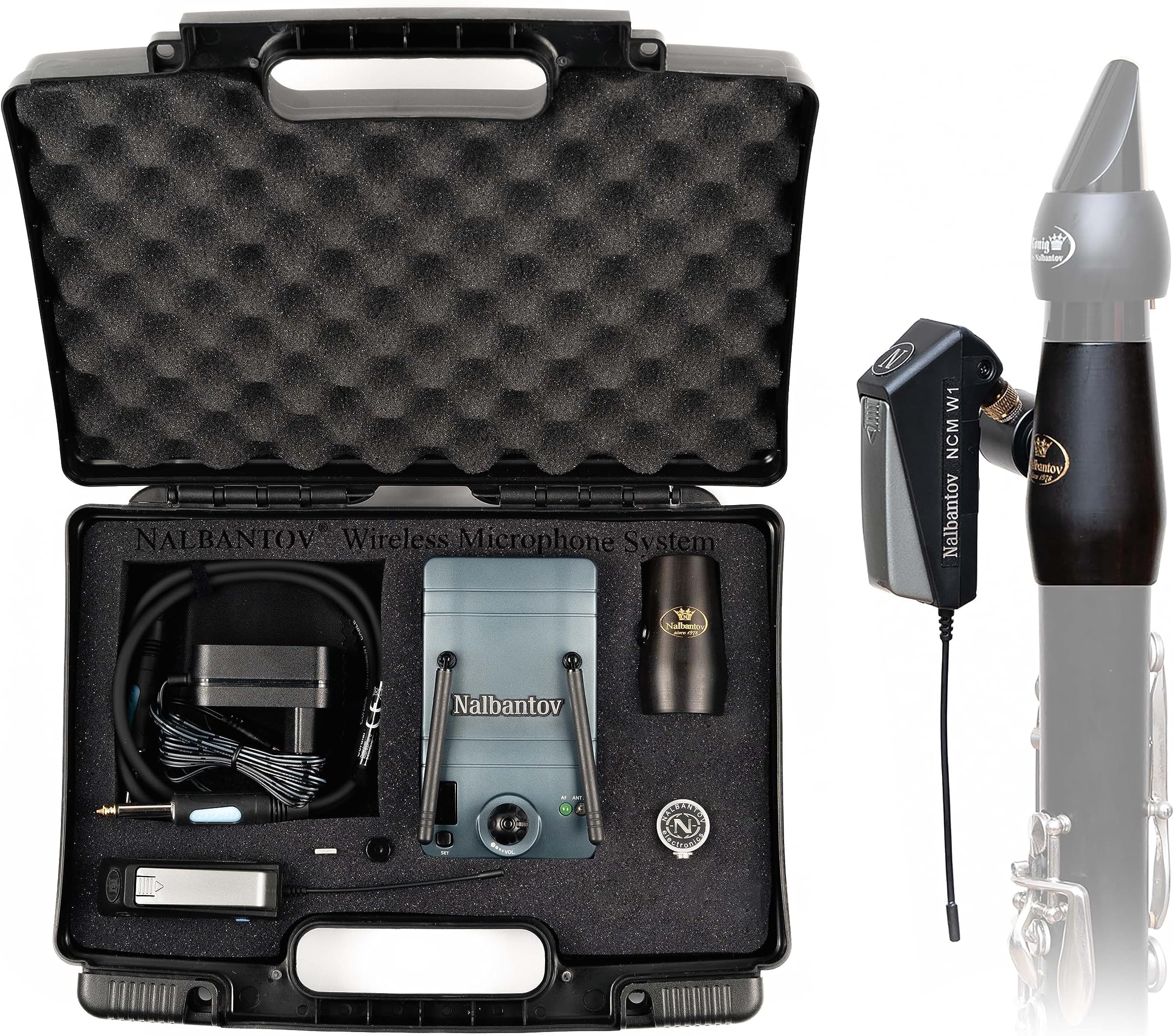 Nalbantov Clarinet Wireless Microphone System NCM 622 SCW Set Including Clarinet Barrel