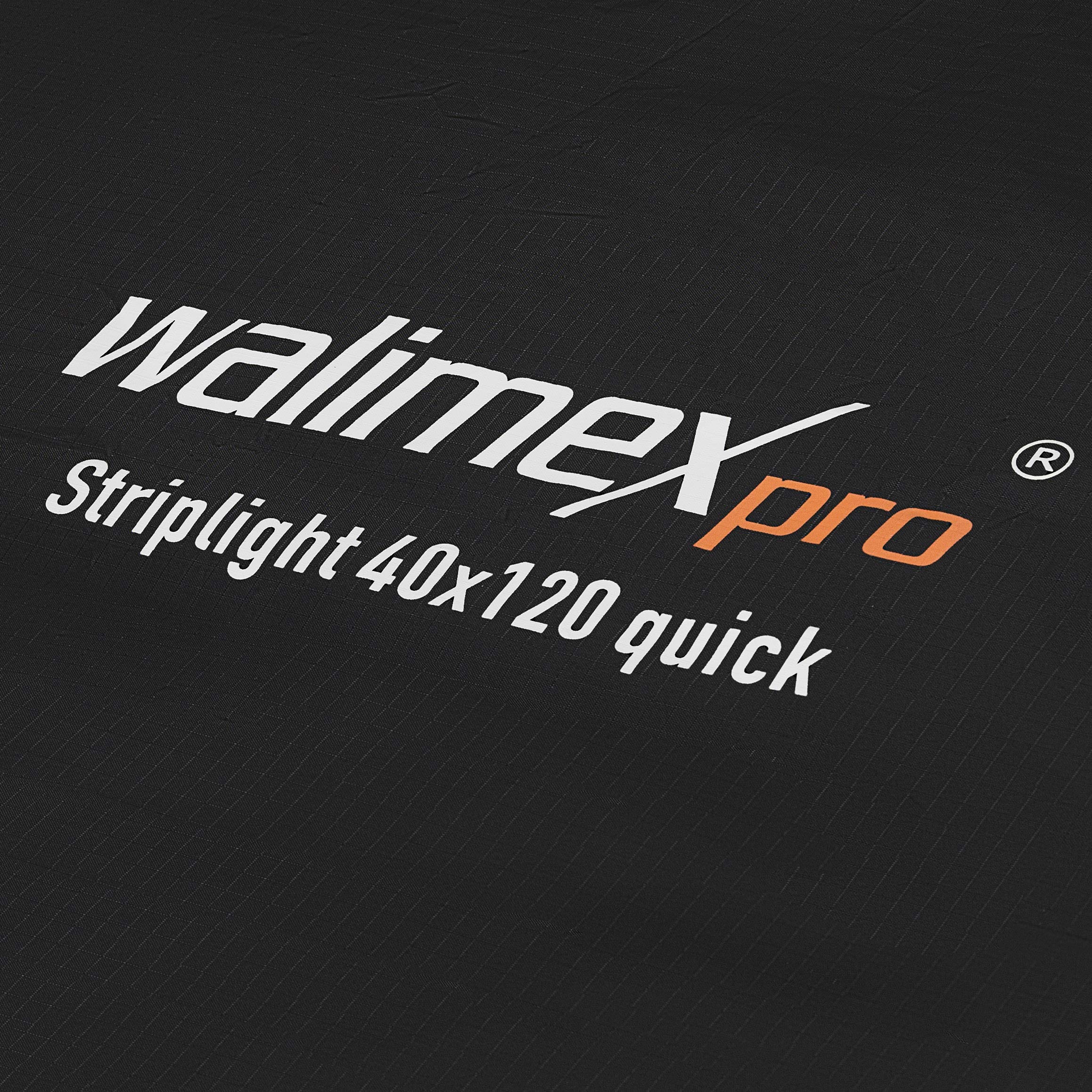 Walimex pro Studio Line Striplight SB QA pour Elinchrom – Softbox 40x120cm avec Grille et diffuseurs Interne/Externe, Montage pour Flash sur Sabot