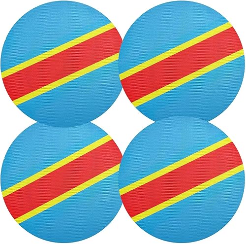 Miniatura 14 de Chile Flag Round Placemats Dining Table Mats Decorative Table Mats for Kitchen Dining Table Decoration, Set of 6 Bandera de Chile,Bandera de