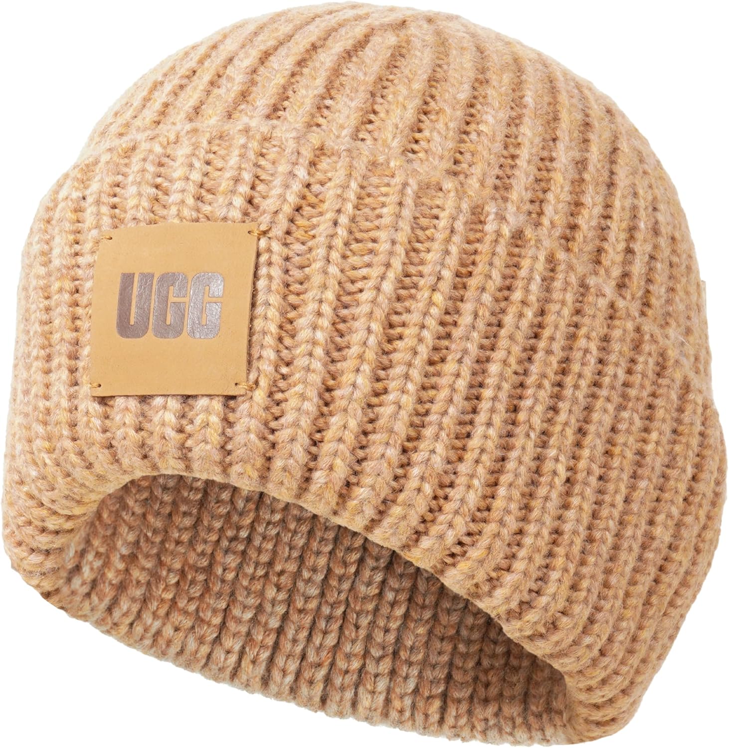UGG Womens Chunky Rib Beanie with UGG Logo - Image 2