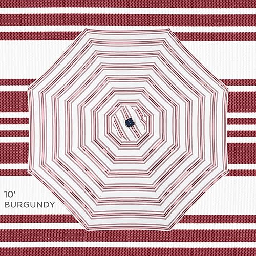 Vista 404 de Best Choice Products - Sombrilla solar de 7.5 pies para exteriores, patio, mesa, mercado, terraza, piscina con inclinación, manivela, luces LED