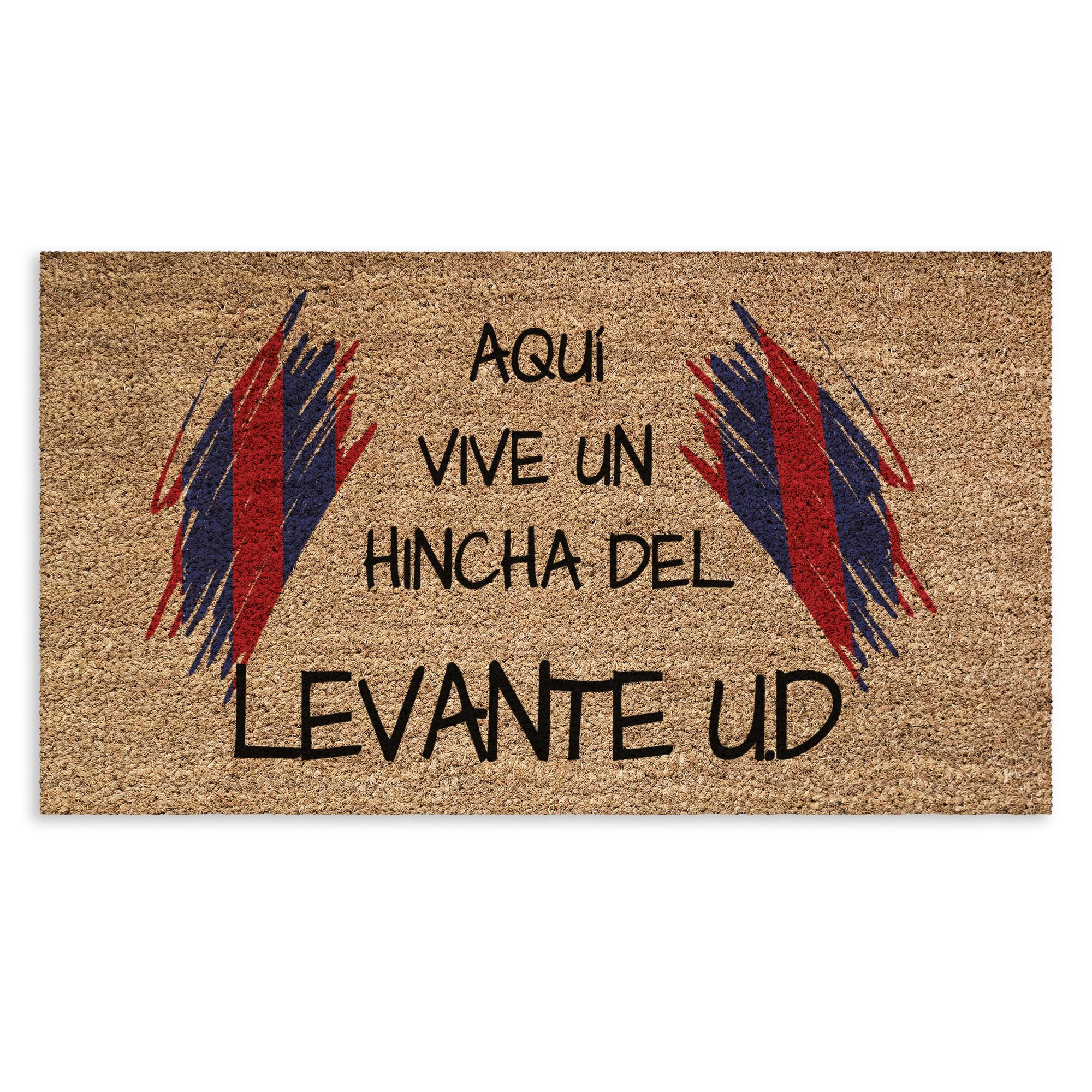 Felpudo Levante UD | Felpudo Original y Divertido para Aficionados al Fútbol | Alfombra de Entrada Antideslizante para Casa | Decoración de Hogar para Hinchas Granotas con Estilo