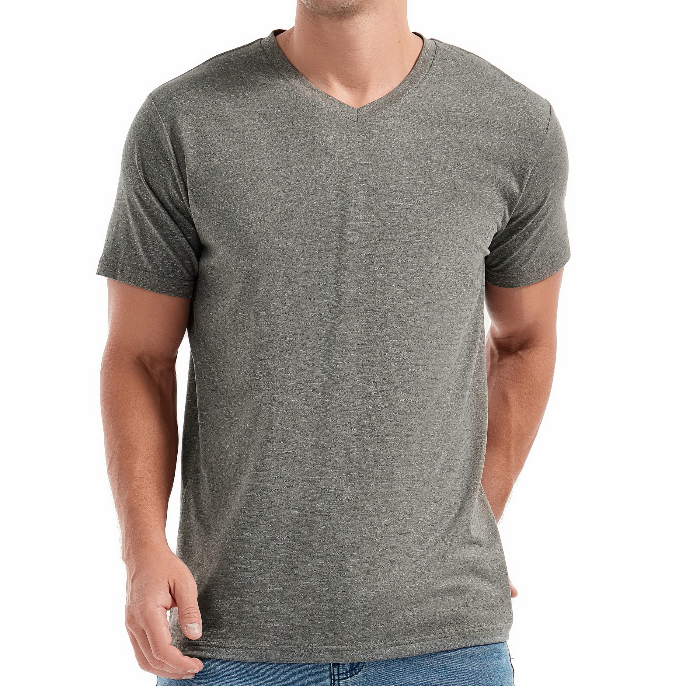 RONOMO Herren Mode V-Ausschnitt T-Shirt Casual