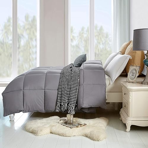 Miniatura 8 de Edredón de plumón alternativo de hotel de lujo para todas las temporadas, inserto con lengüetas, lavable e hipoalergénico (tamaño California King)